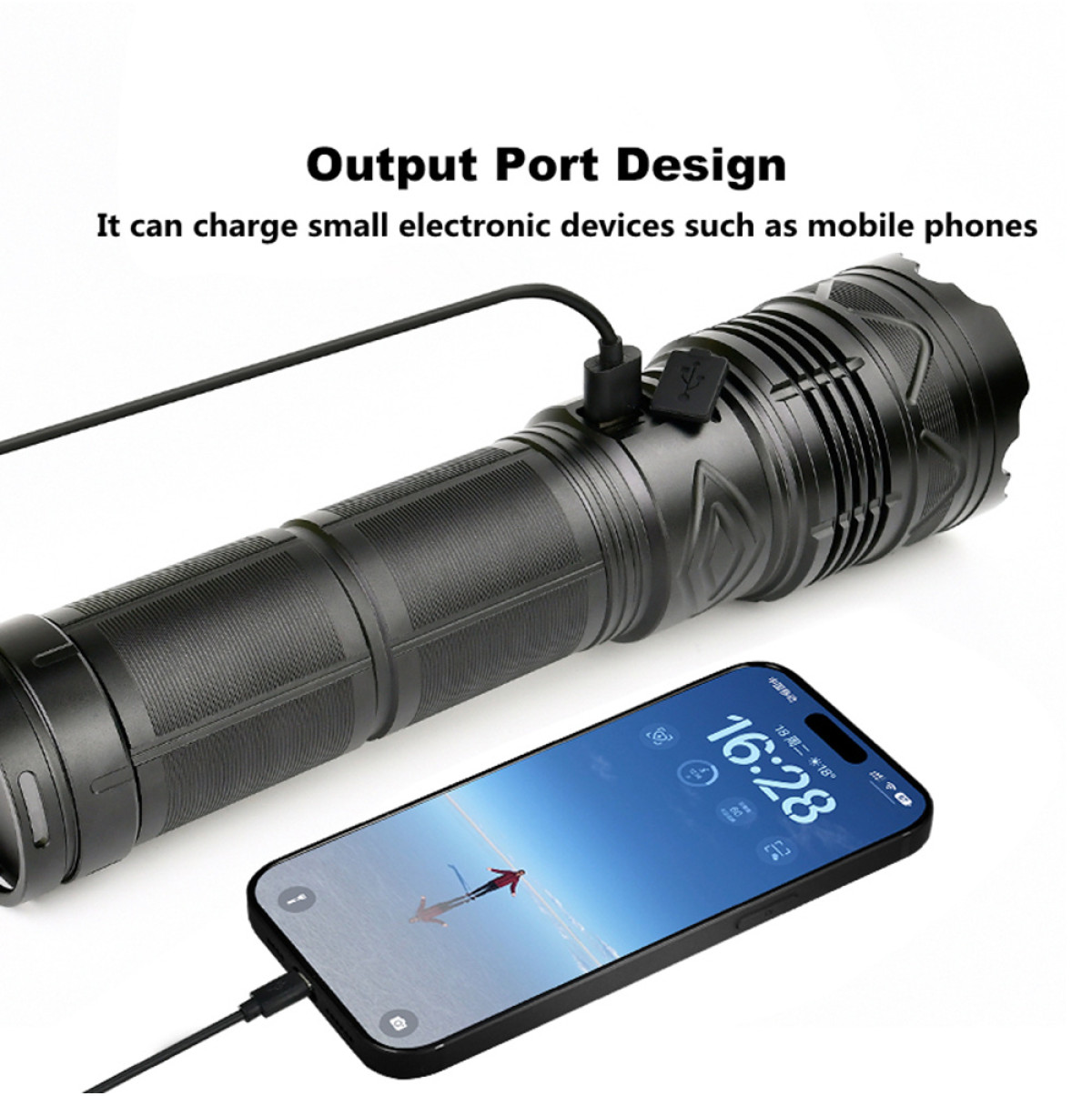 Androf 100W Zoomable Flashlight